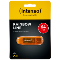 USB Flash drive 64GB Hi-Speed USB 2.0, Rainbow Line, ORANGE